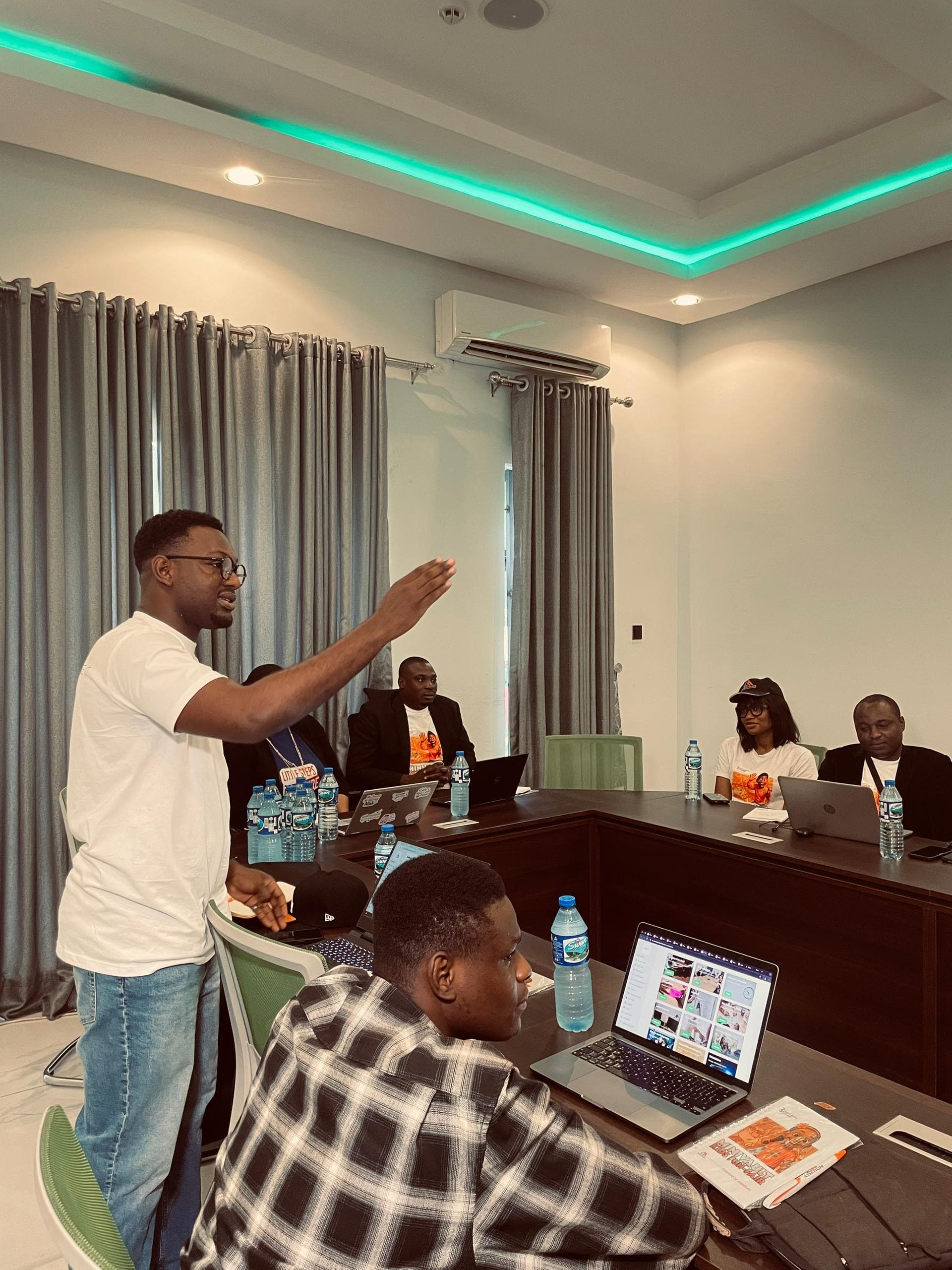 Strongbridge team delivering a software demonstration to client team