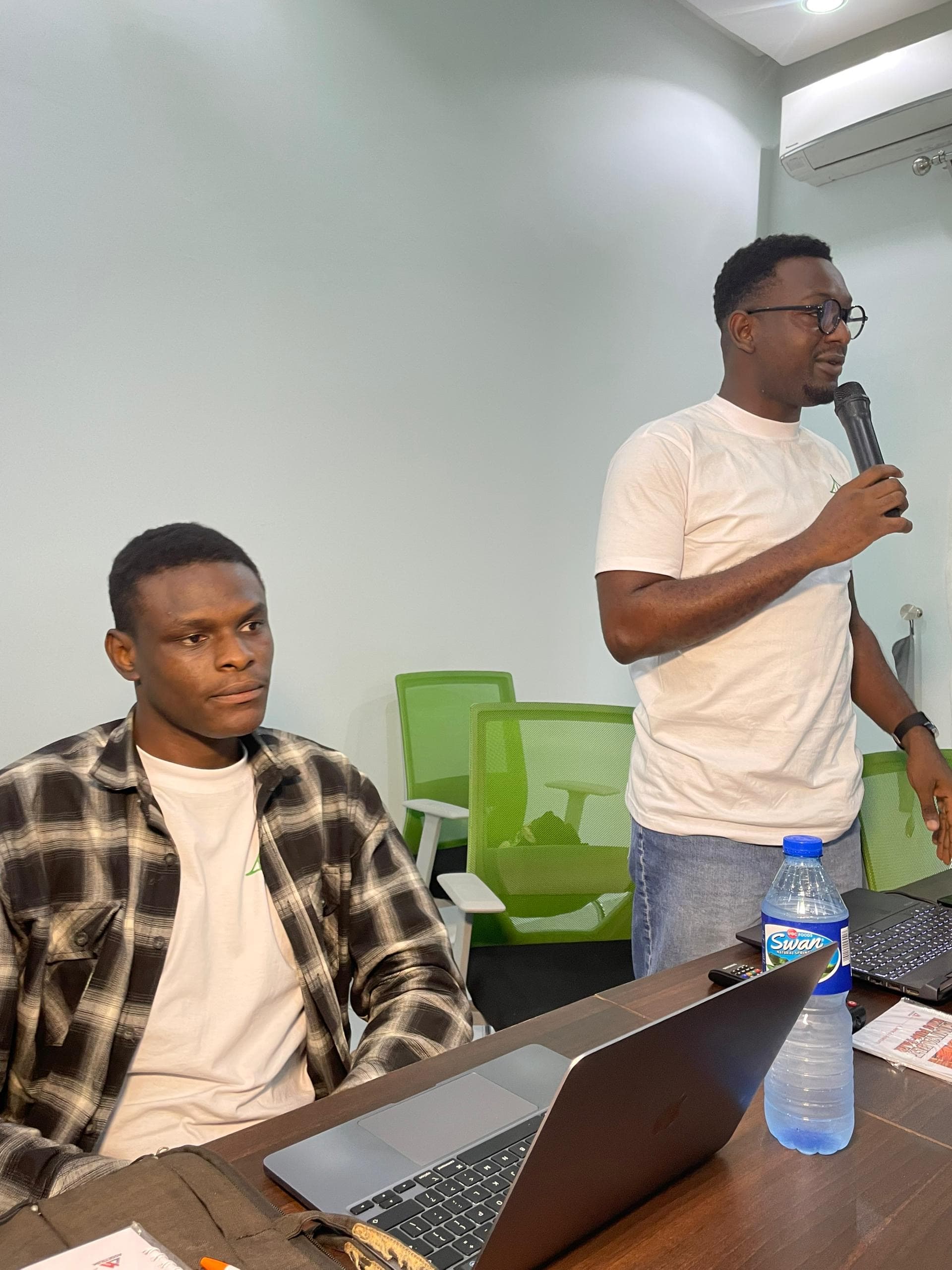 Strongbridge team members at a training session